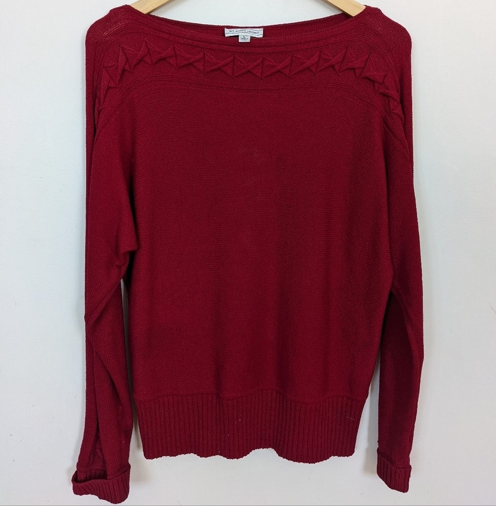 St. John Red Sweater SZ Large